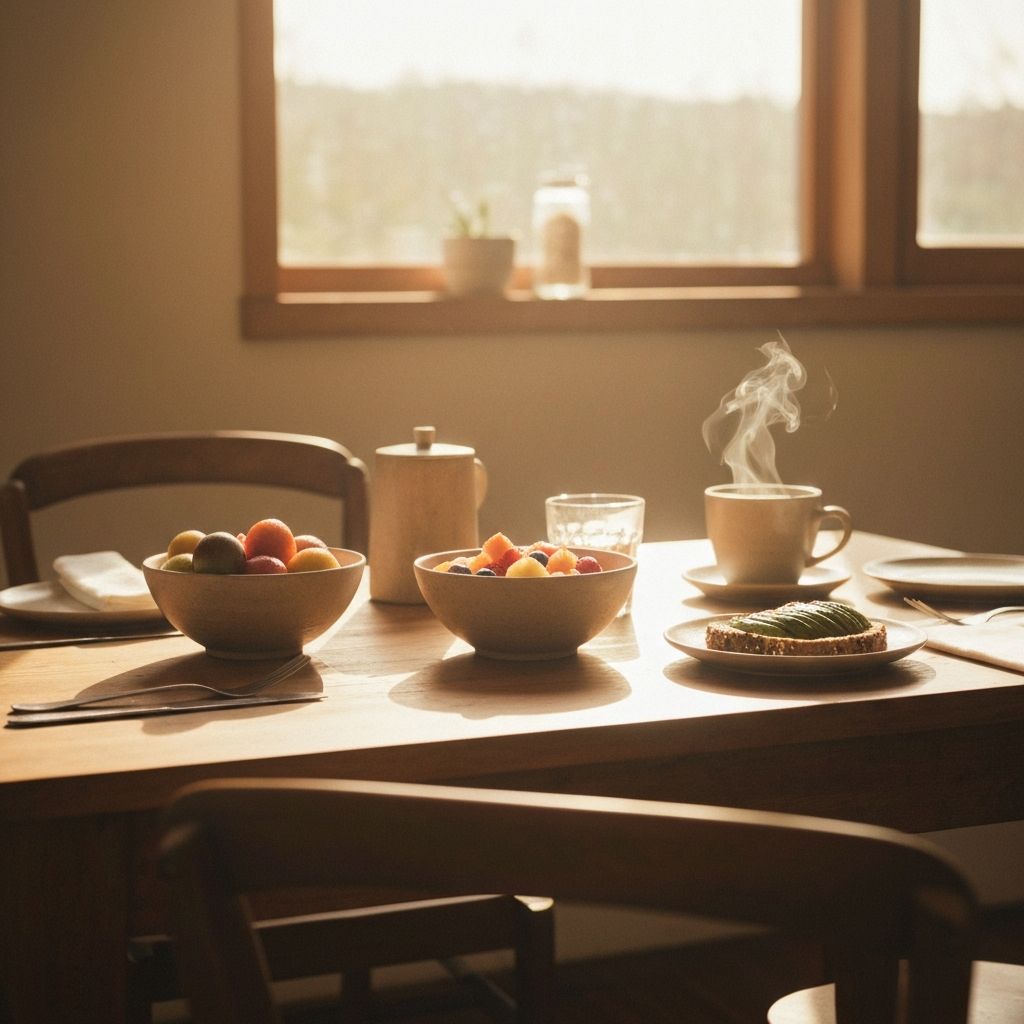 Morgendliche Essensroutine